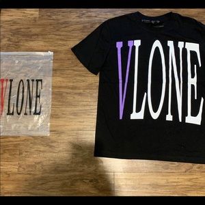 Authentic VLONE Shirt Black and Purple